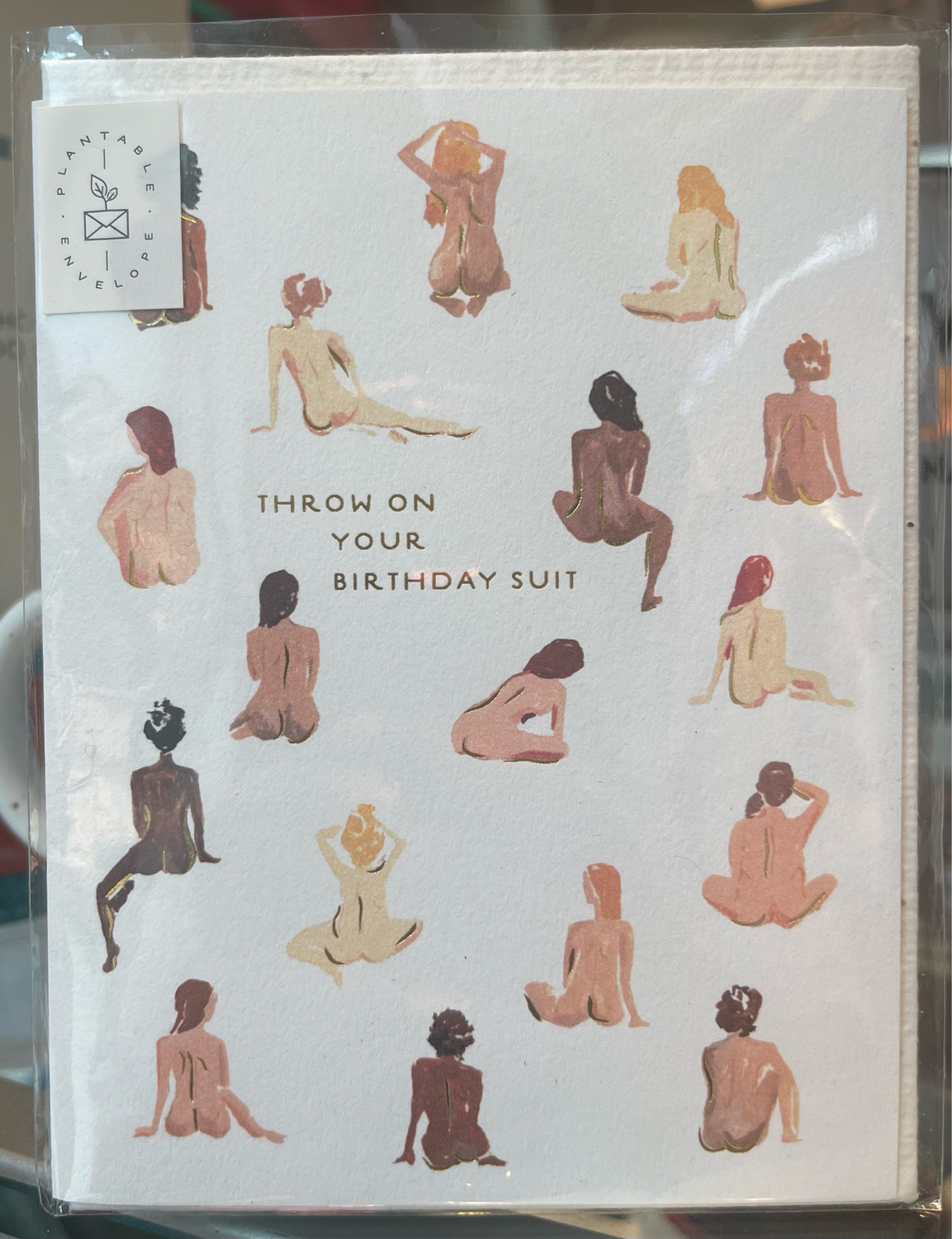 Throw on your birthday Suit Card