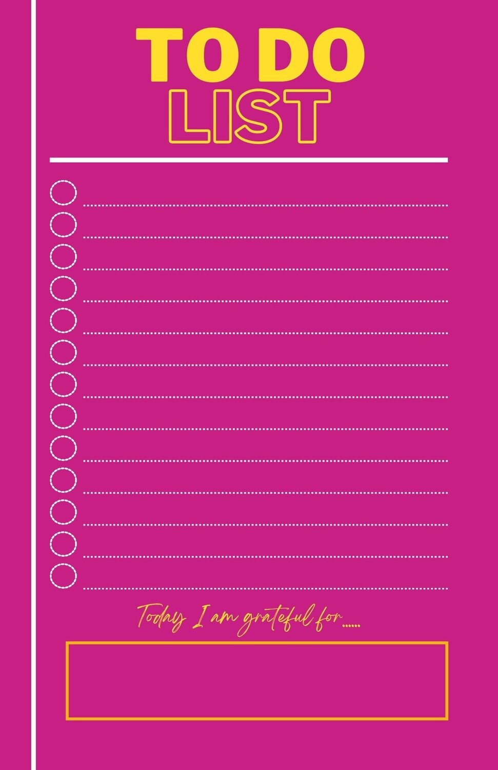 To Do List Pink Notepad