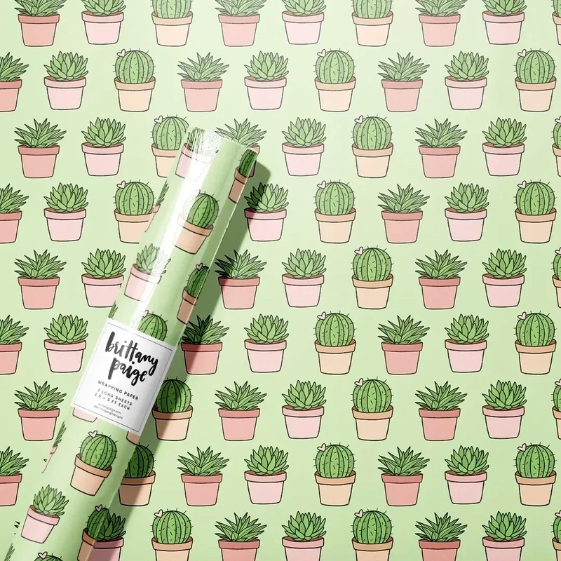 Plants and Cactus Wrapping Paper