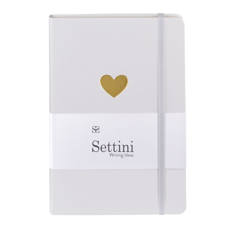 Hardcover Journal - White Heart