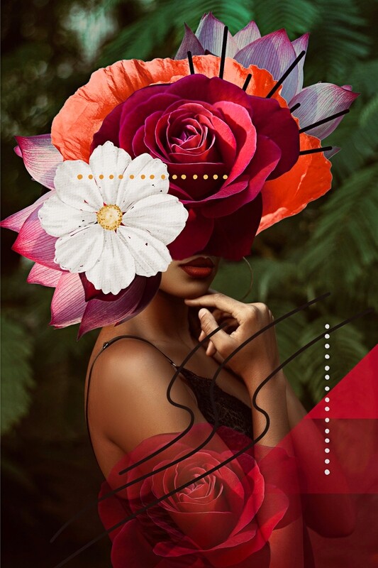 Blooming Red Notebook Journal