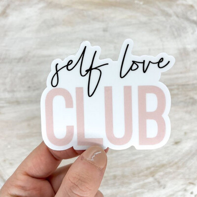 Self Love Club, Vinyl Sticker, 3 in.