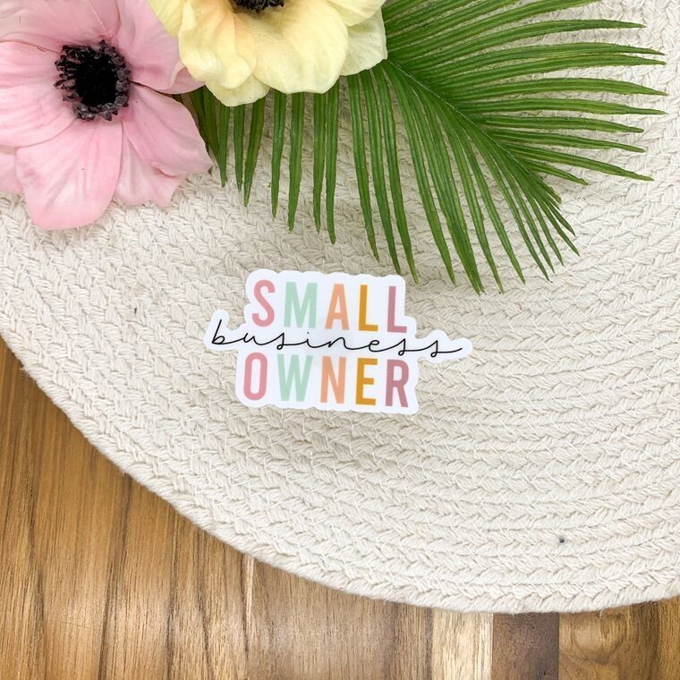 Small Business Owner Clear Vinyl Sticker