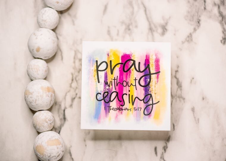 Pray Without Ceasing, Vinyl Sticker,