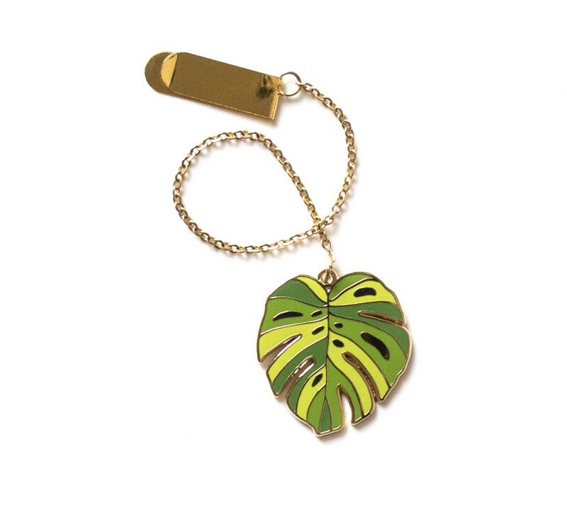 Monstera Enamel Bookmark