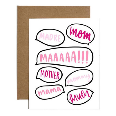 MOM WORD BUBBLES CARD