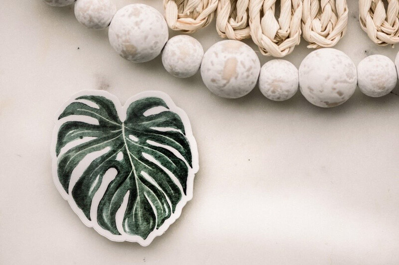 Monstera Leaf Vinyl Sticker