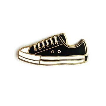 Black Converse Enamel Pin