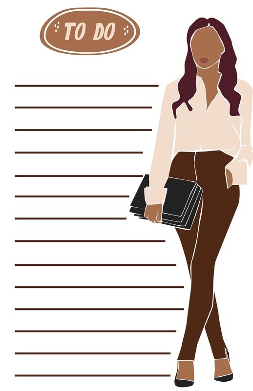 Businesswoman To Do List Notepad