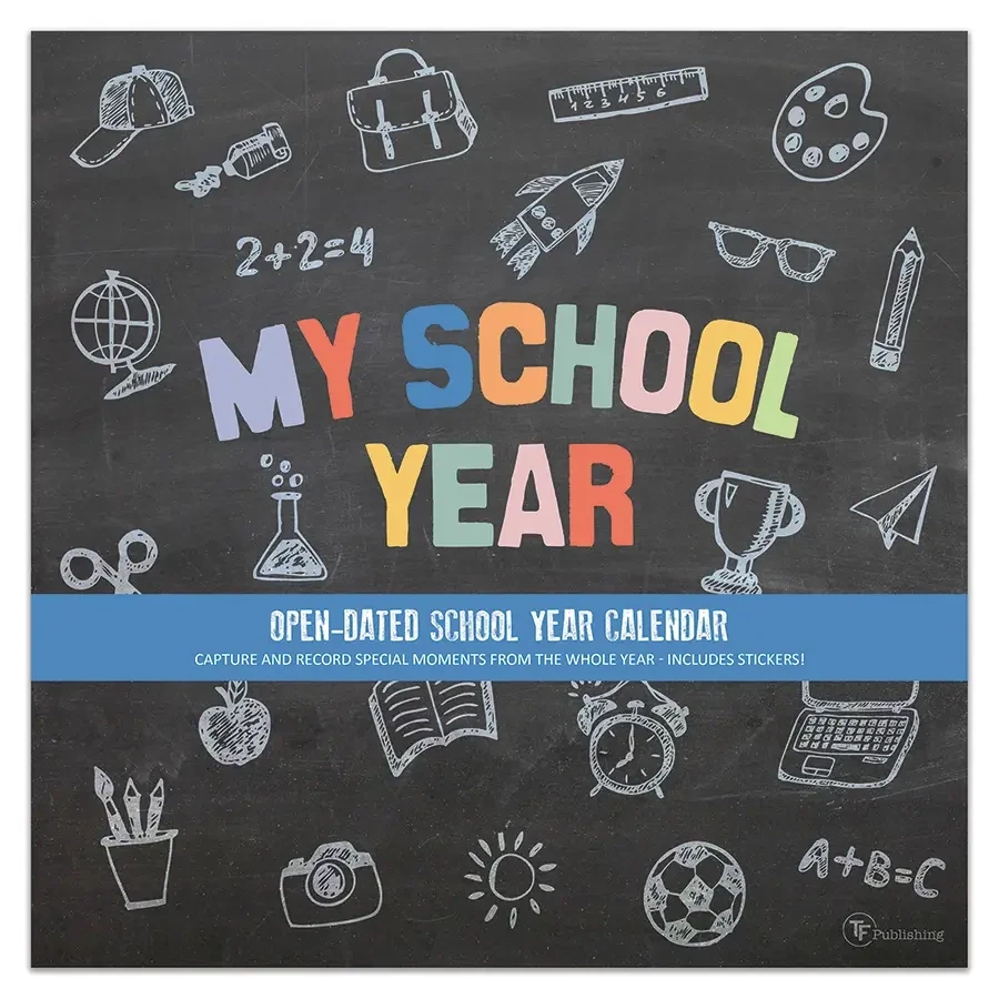 My School Year Wall Calendar - Includes Stickers!