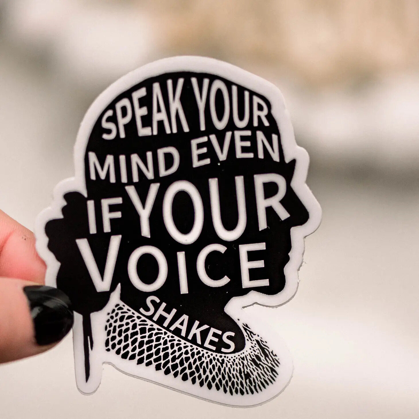 Speak Your Mind Vinyl Sticker, 3x3 in