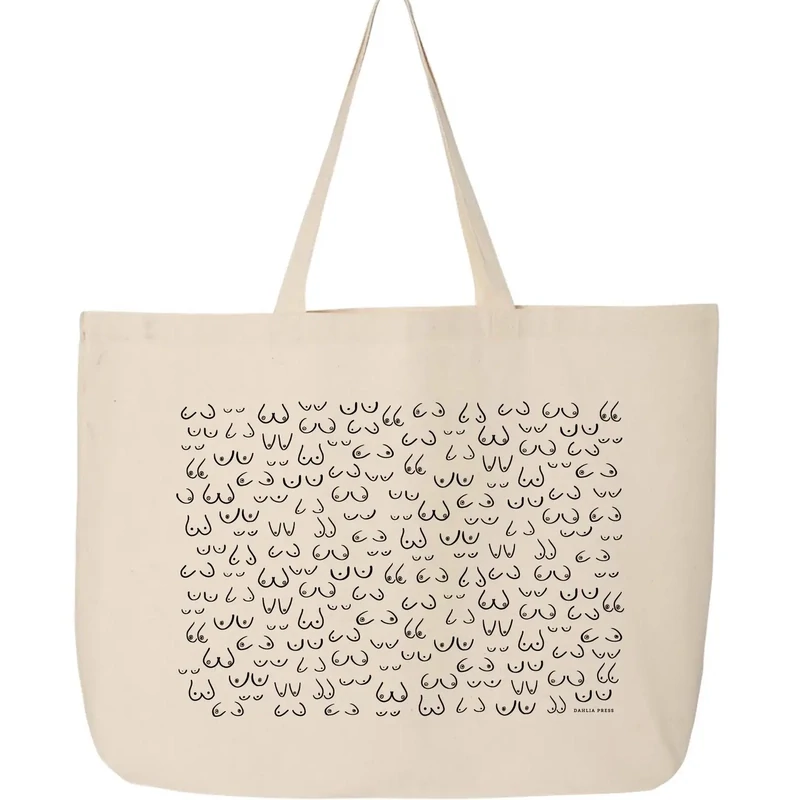 Boobs Canvas Tote Bag