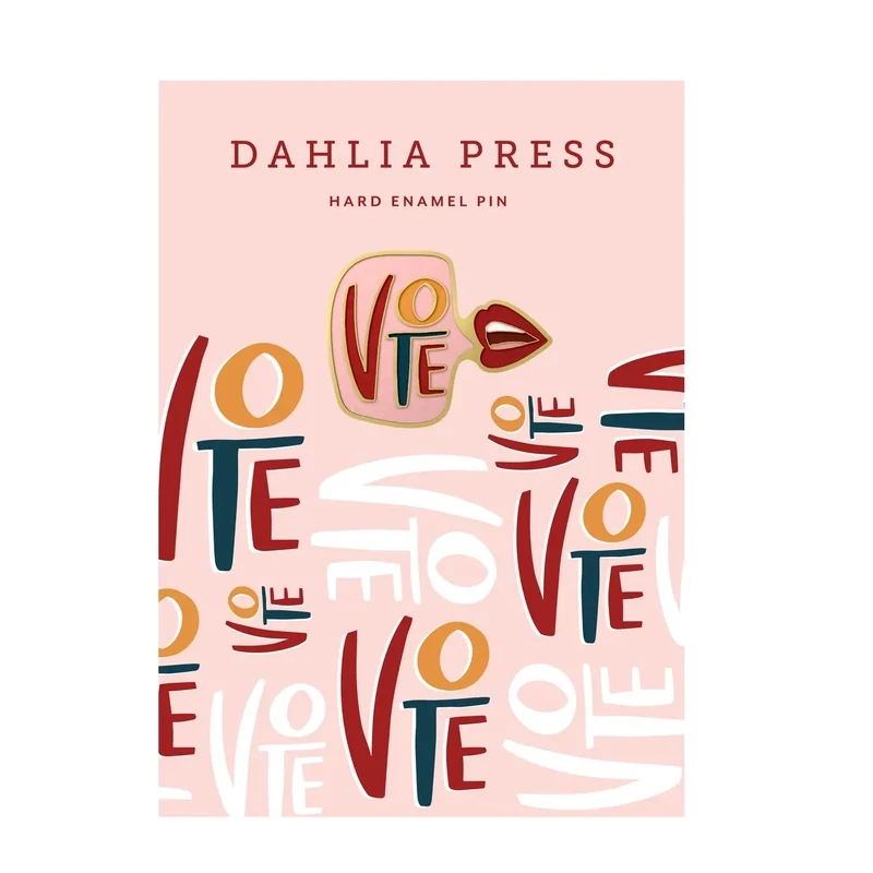 Vote Lips Enamel Pin