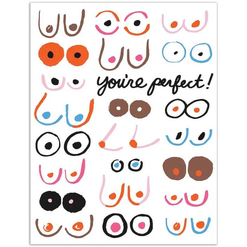 You'Re Perfect Boobs Blank Card