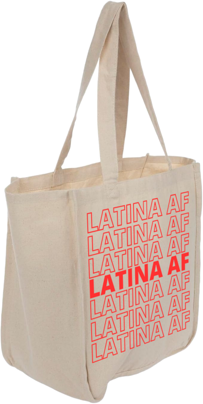 Latina AF Canvas Tote with inside Pockets