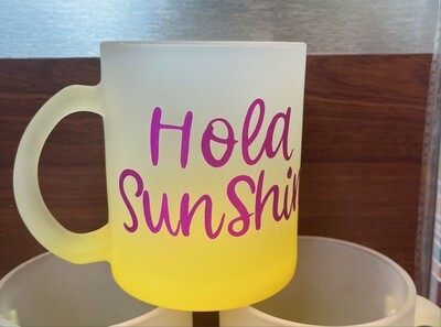 Hola Sunshine Yellow Ombre Mug