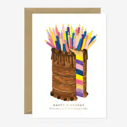 Happy Birthday Bigger Cake Card