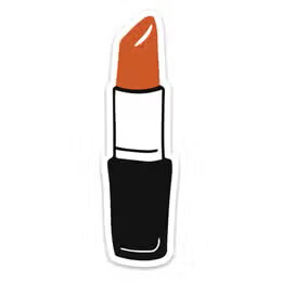 Lipstick  Vinyl Die Cut Sticker