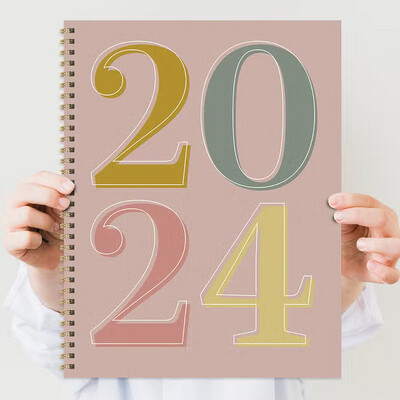 2024 New Year Large Weekly Monthly Planner