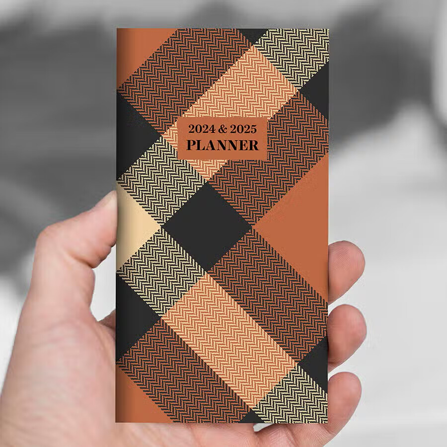2024-2025 Scholarly Plaid Small Monthly Pocket Planner
