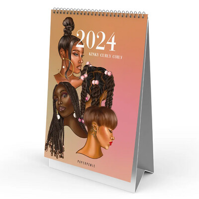 2024 Desk Calendar (Kinky Curly Coily)
