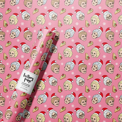 Golden Christmas Wrapping Paper
