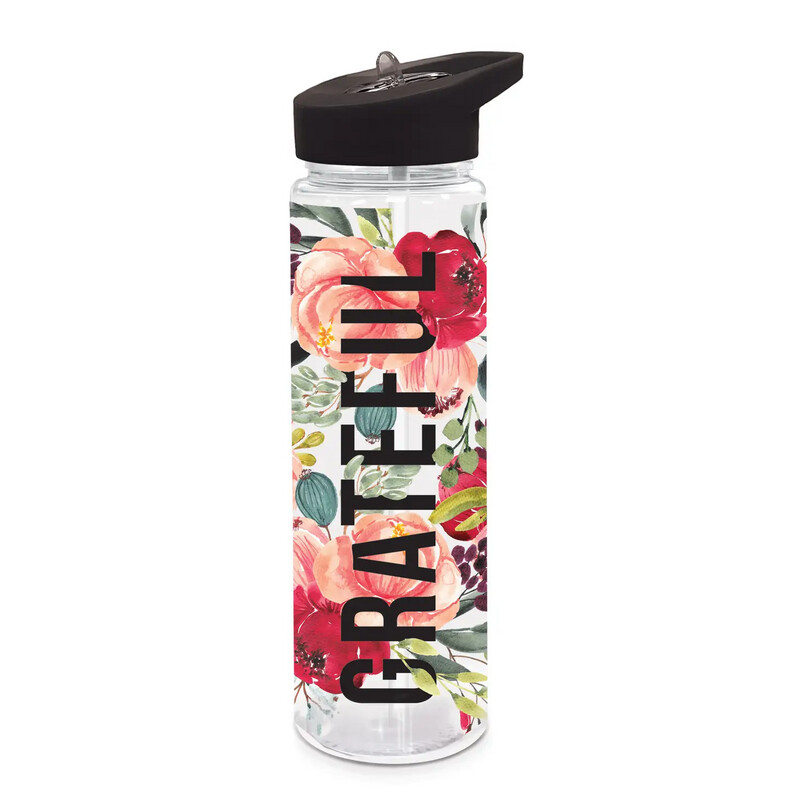 Bella Blooms Grateful Tritan Water Bottle