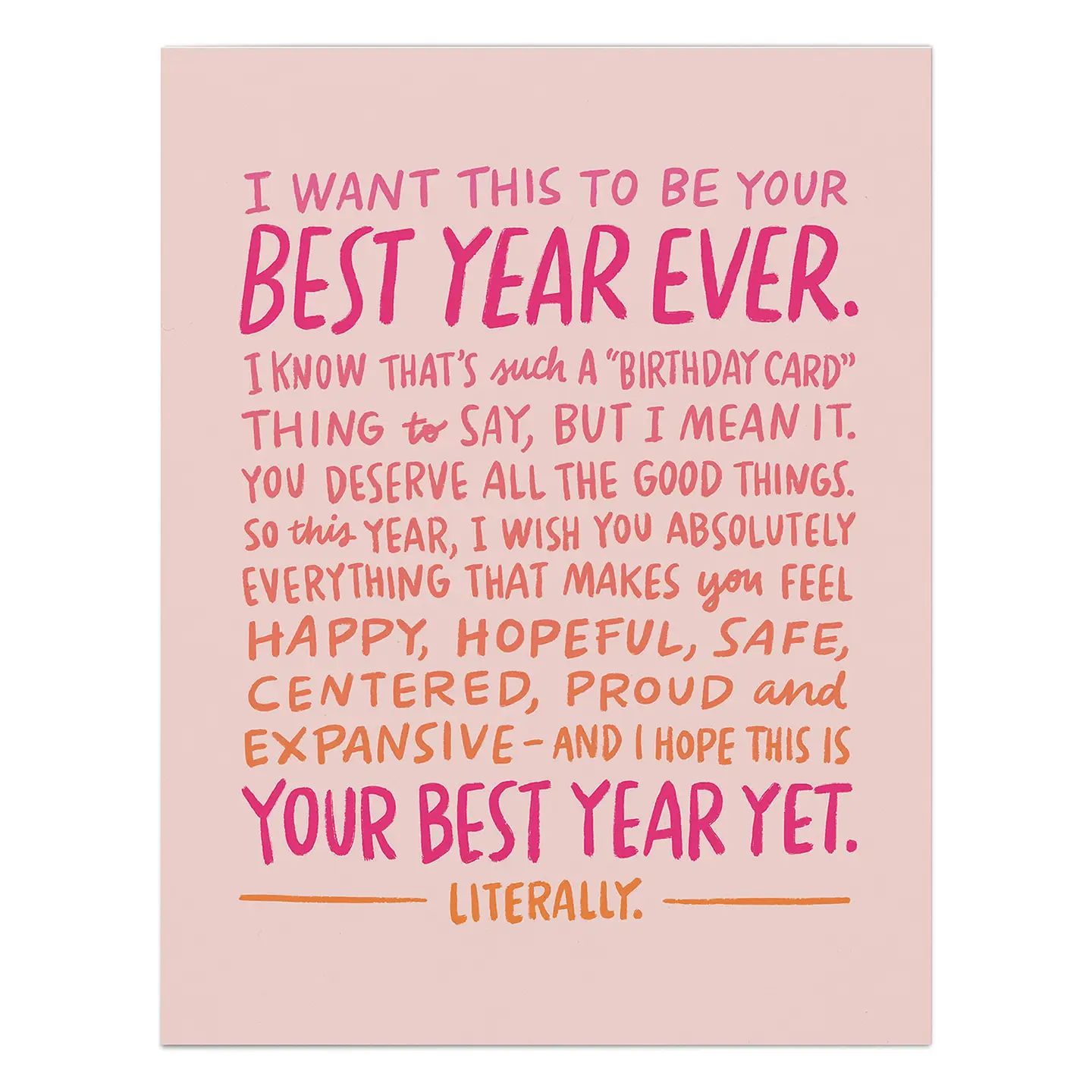 Best Year Ever Birthday Card