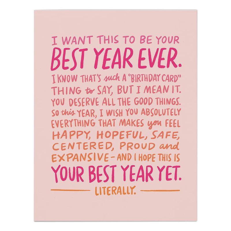 Best Year Ever Birthday Card