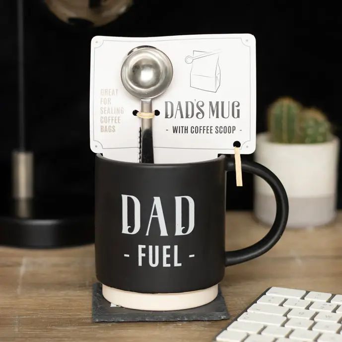 Dad Fuel Father&#39;s Day Mug and Coffee Scoop Clip
