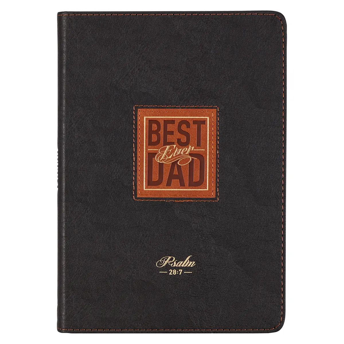 Journal Classic Brown/Tan Best Dad Ever Ps. 28:7