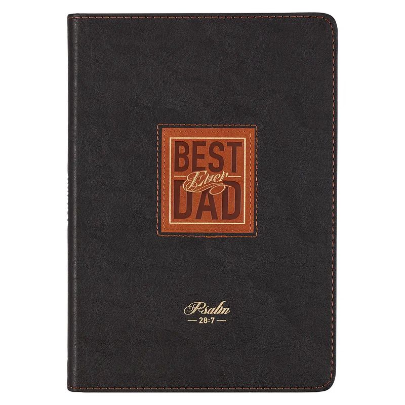 Journal Classic Brown/Tan Best Dad Ever Ps. 28:7