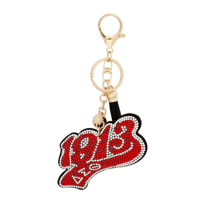 ​DST Sorority Paraphernalia Women&#39;s Keychain Ring and Handbag Charm Clip-delta