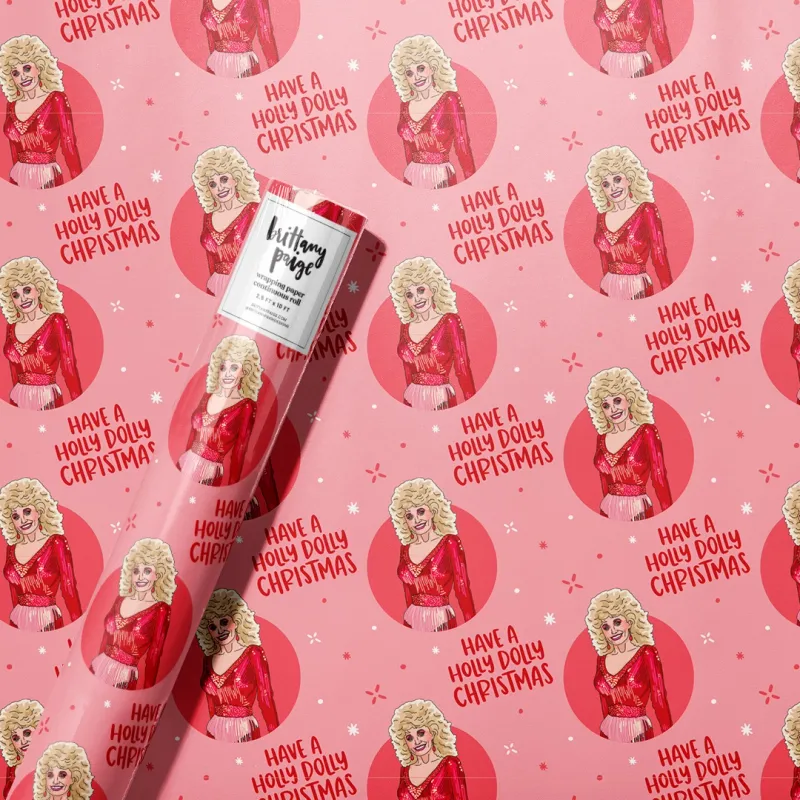 Holly Dolly Wrapping Paper