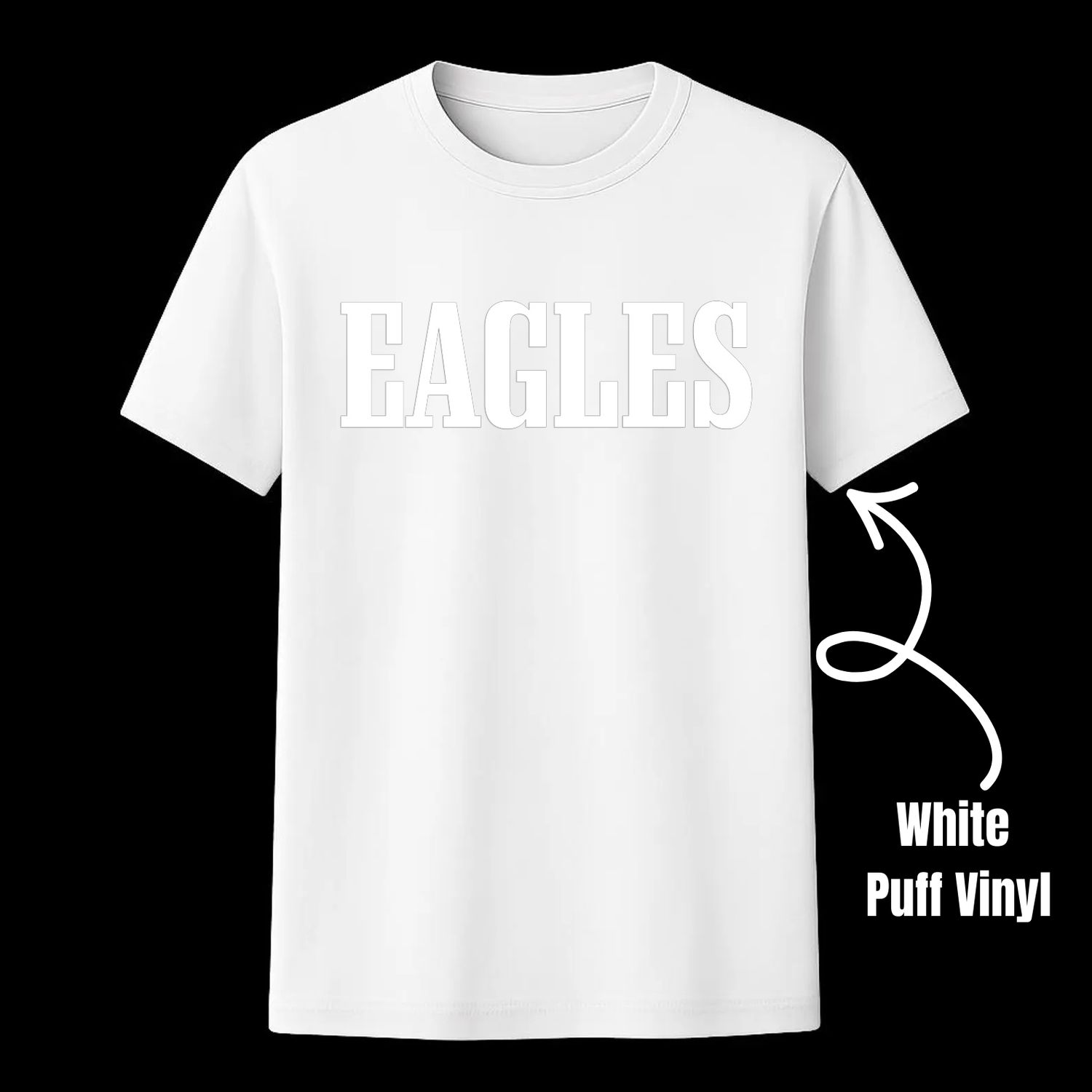 Eagles Puff White T-Shirt
