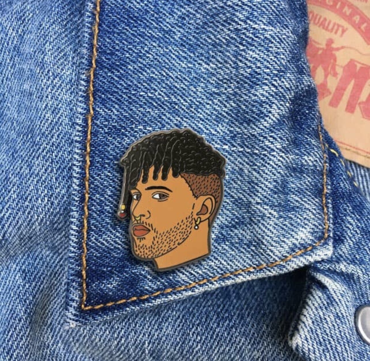 Bad Bunny Enamel Pin