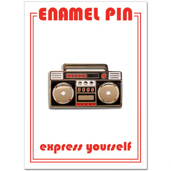 Boombox Enamel Pin