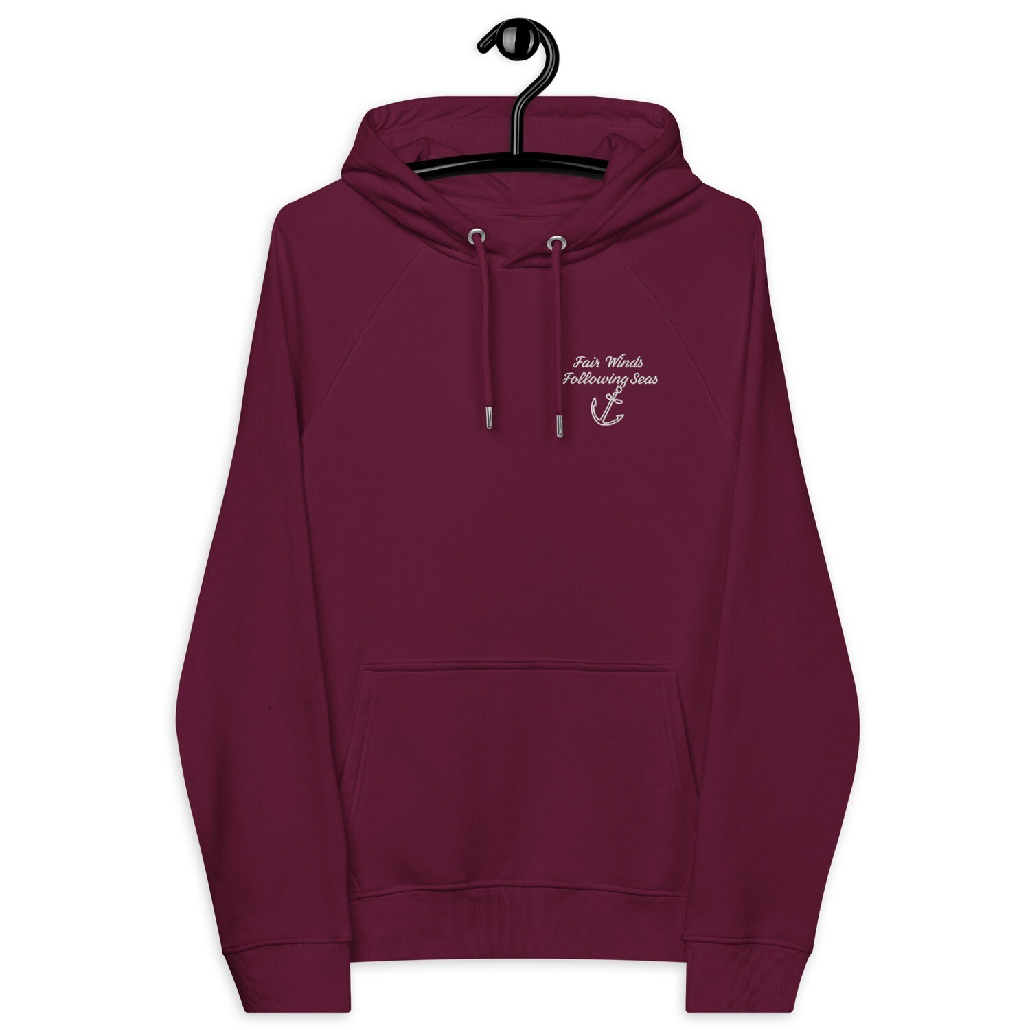 Embroidered - Fair Winds and Following Seas Unisex eco raglan hoodie