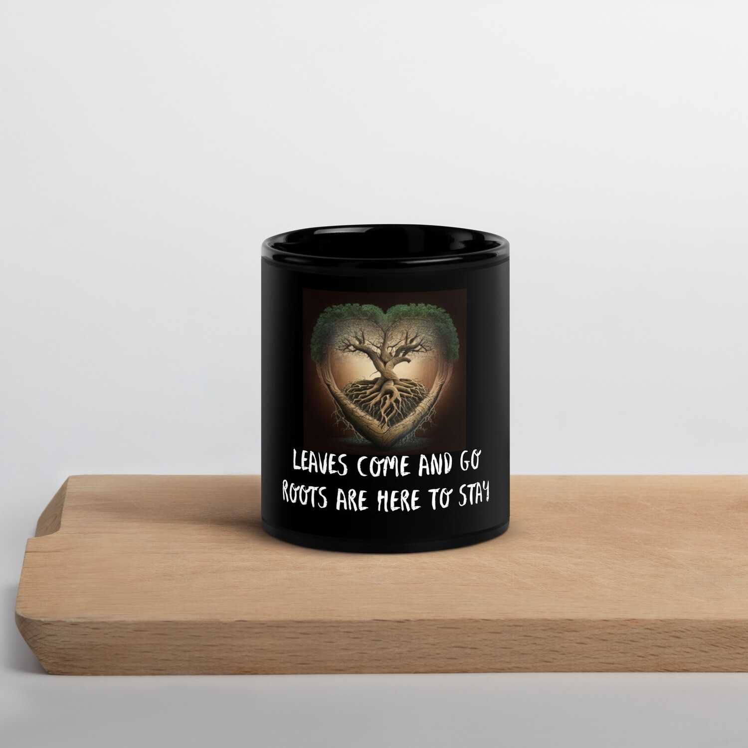 Tree of Life Black Glossy Mug