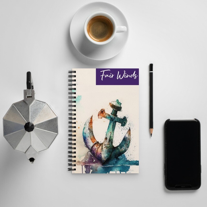 Fair Winds Watercolor Spiral Notebook