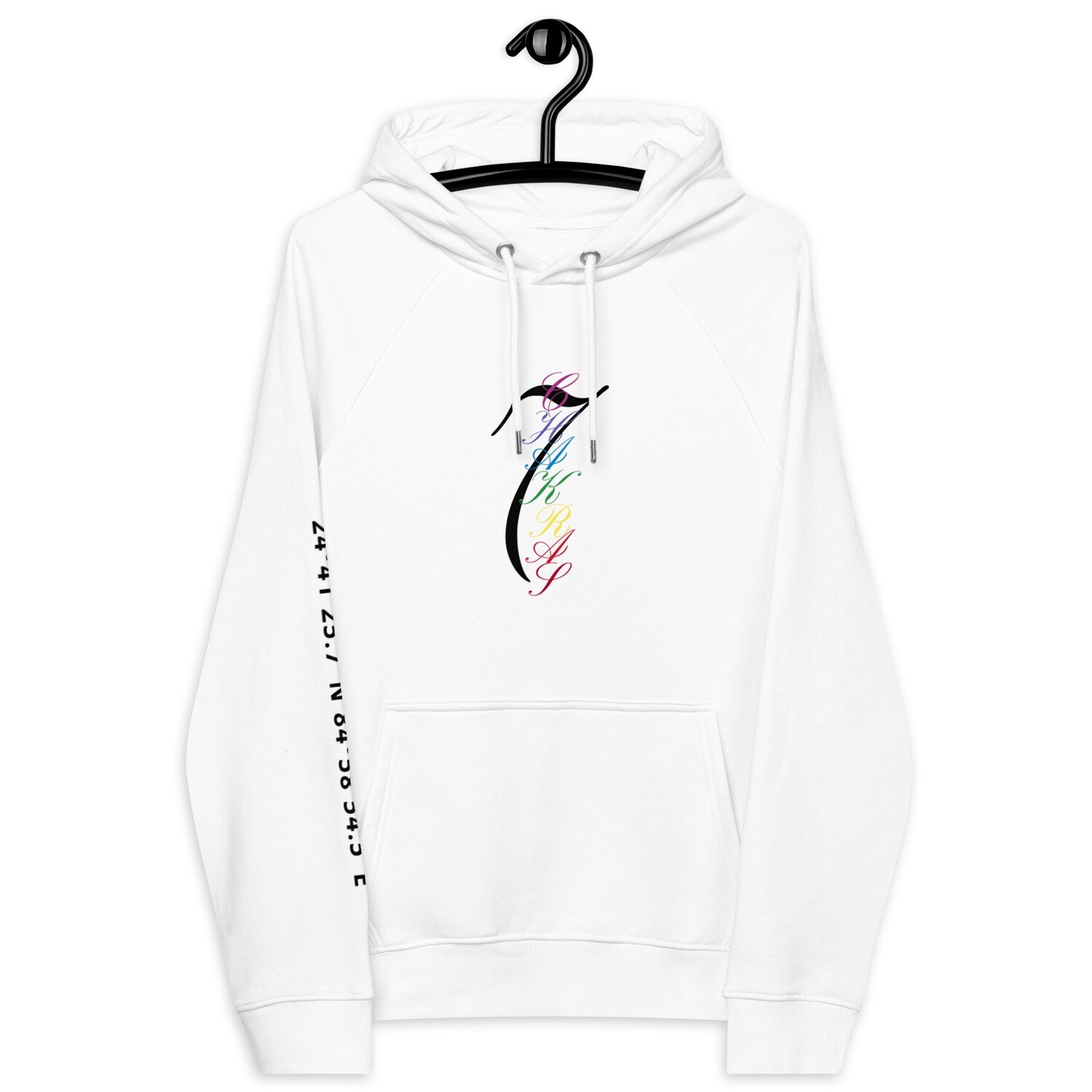 7 Chakras - eco raglan hoodie.