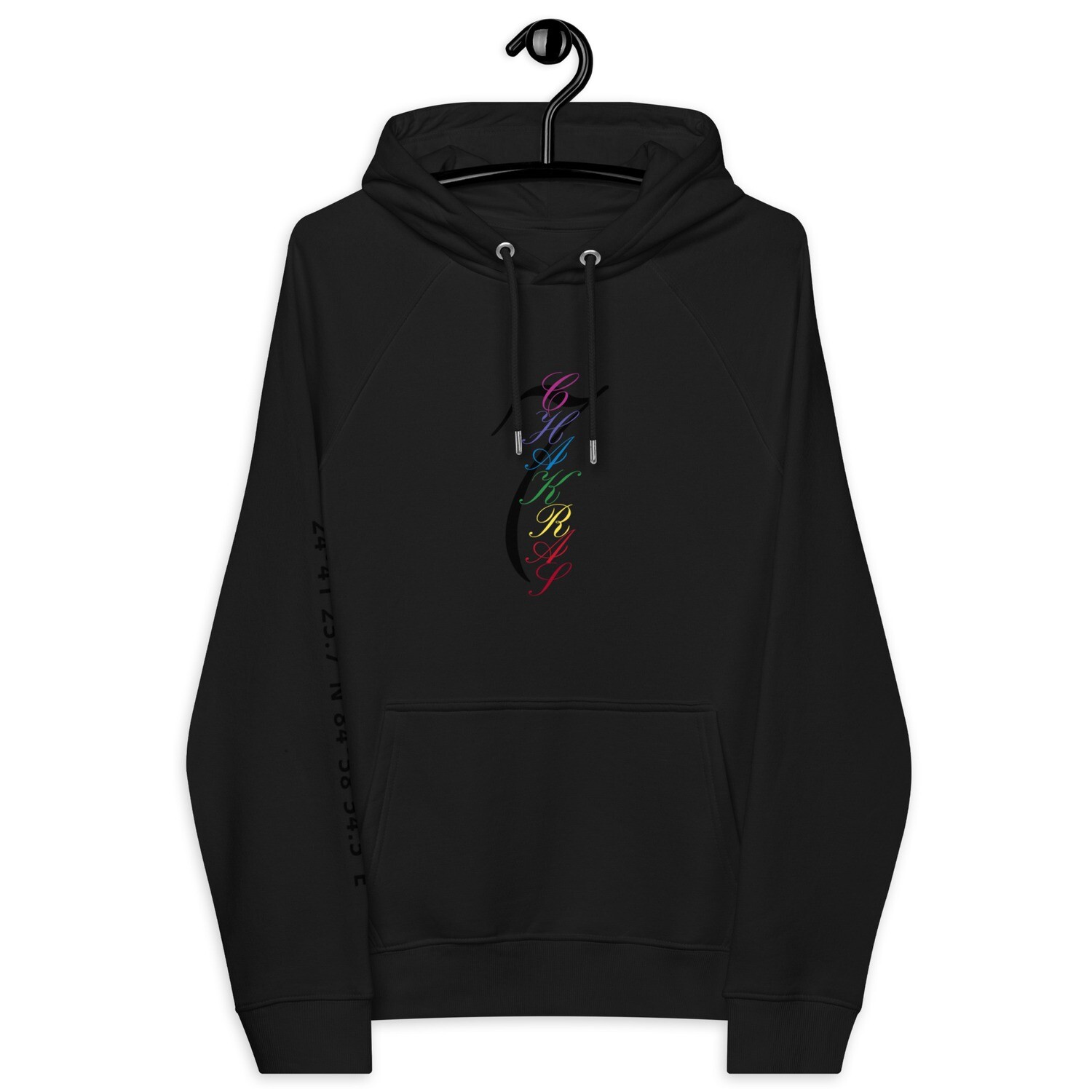 7 Chakras - eco raglan hoodie.