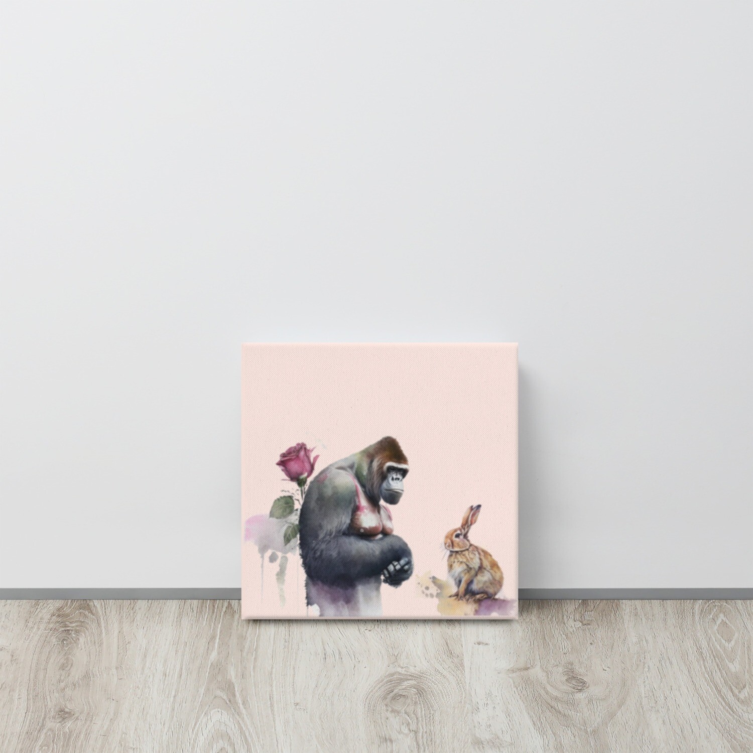 Protect - her Watercolor on Canvas 
