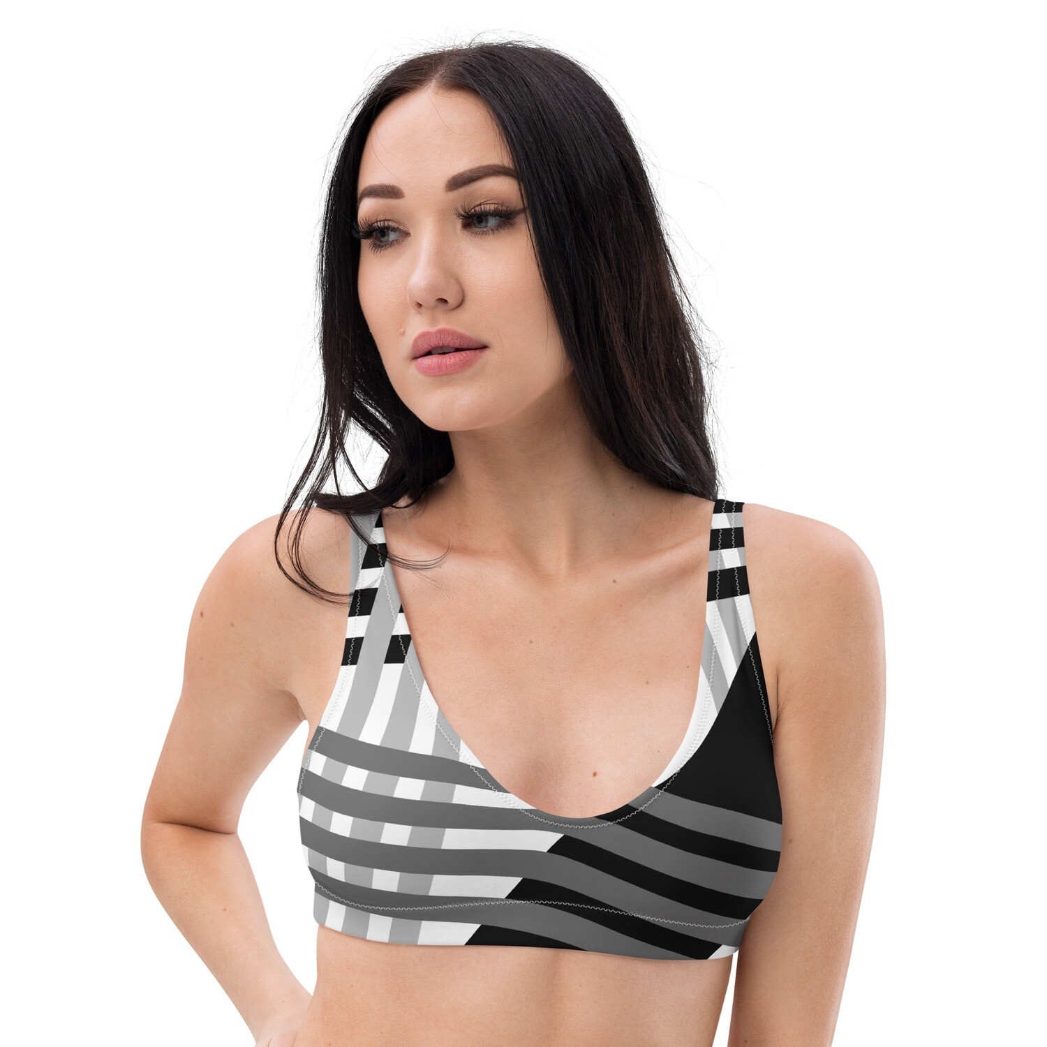 Abstract padded bikini top