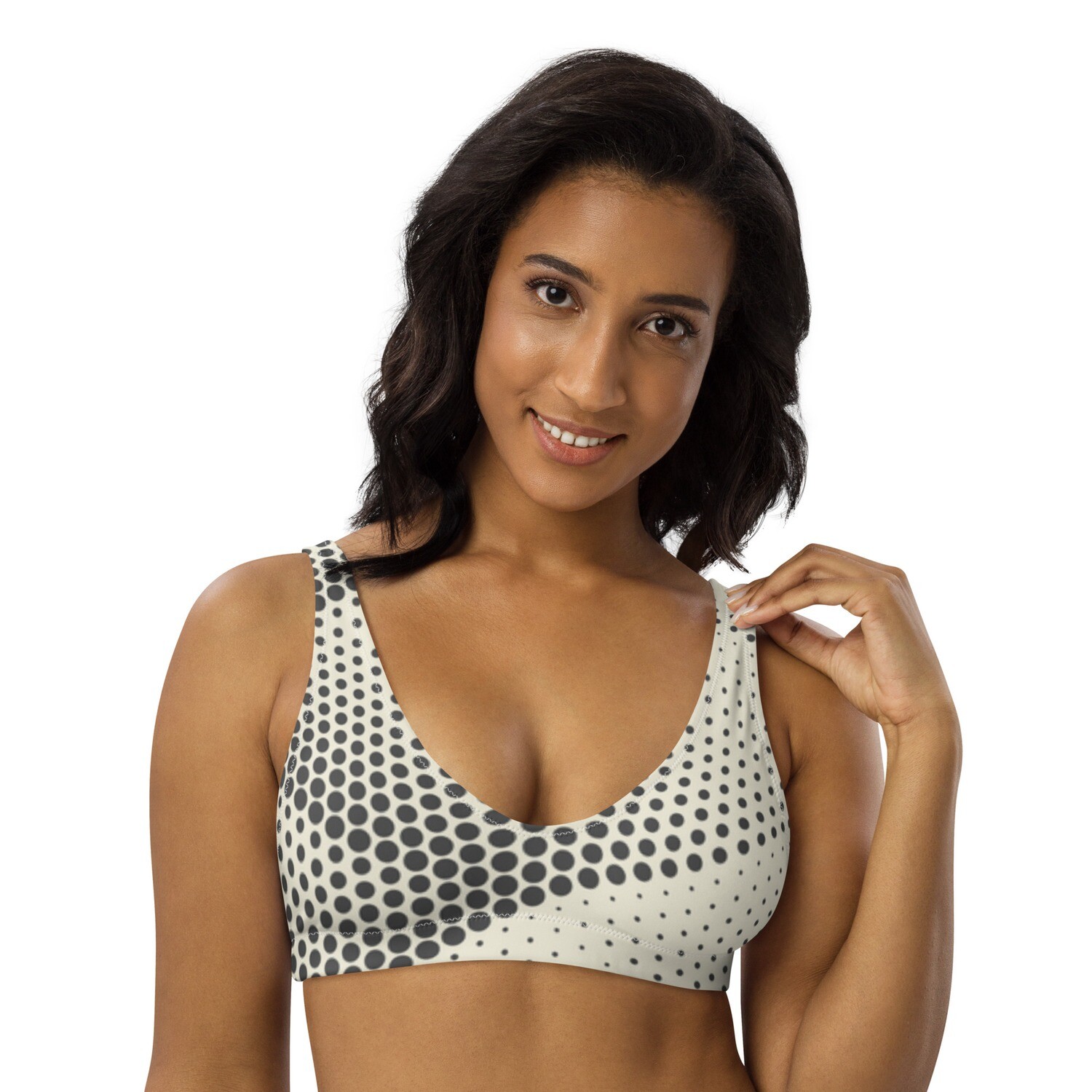 Recycled padded bikini top, Size: XS