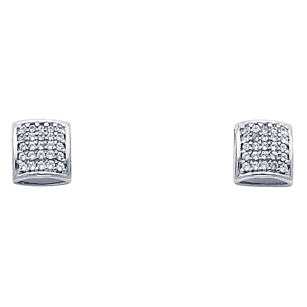 14KW Fancy CZ Earrings (ER316W)