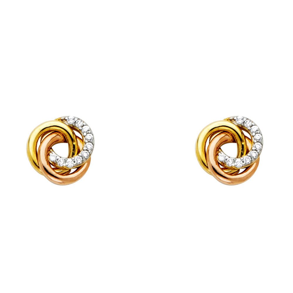 14K 3C CZ Earrings (ER548)