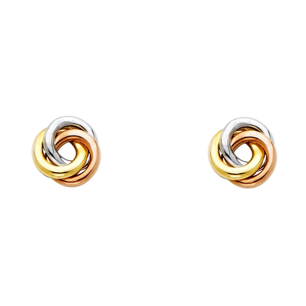 14K 3C Circle Earrings