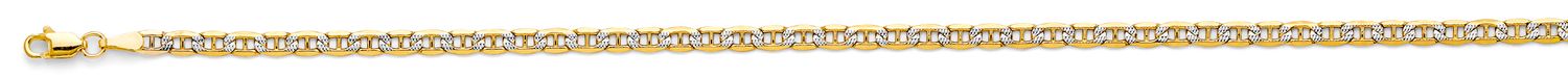 14K 2T 3.4mm Hollow Mariner WP Chain