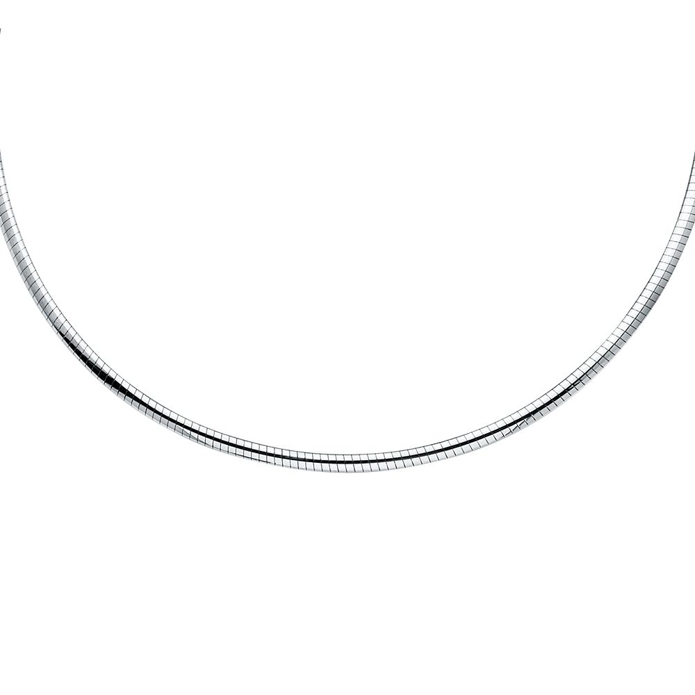 14K 2T 2mm Reversible Omega Necklace